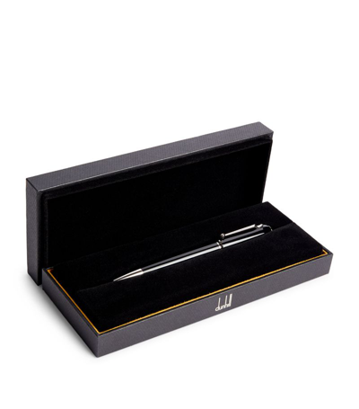 Shop Dunhill Polished Aluminium Sidecar Ballpoint Pen In Black
