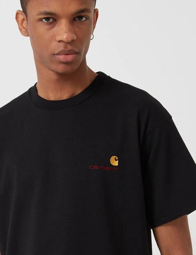 Shop Carhartt -wip American Script T-shirt In Black