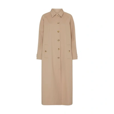 Shop Anine Bing Randy Maxi Trench In Taupe