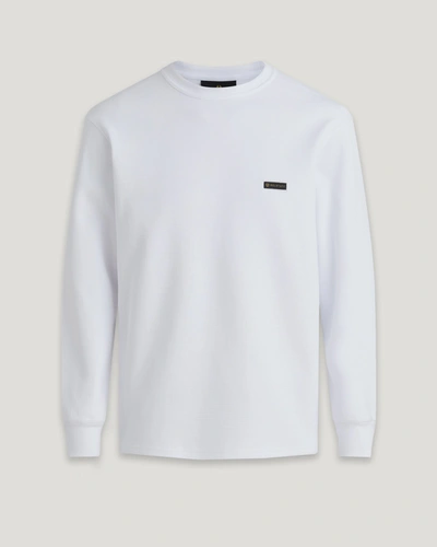 Shop Belstaff Tarn Langarm-sweatshirt Für Herren Waffle Jersey In White