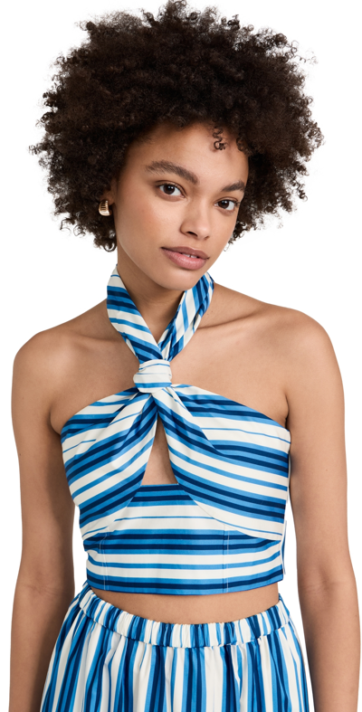 Shop Solid & Striped The Naomi Top Marina Blue Stripe