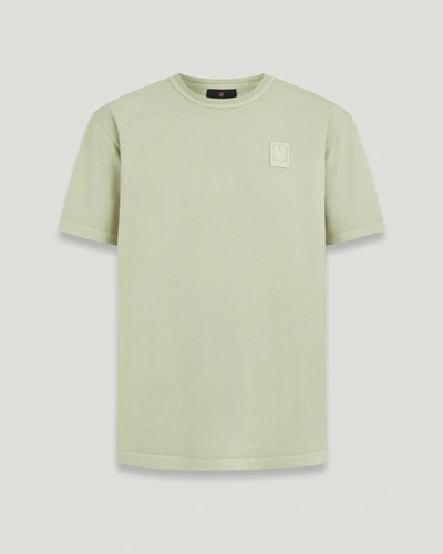 Shop Belstaff Mineral Outliner T-shirt Für Herren Mineral Dye Jersey In Echo Green