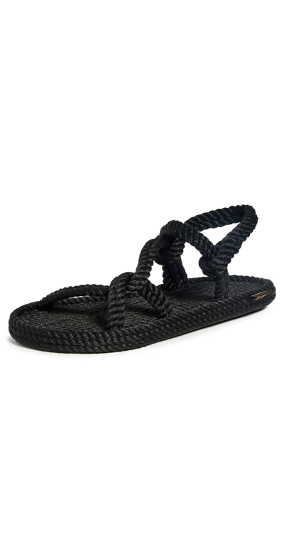 Shop Bohonomad Mykonos Rope Sandals Black