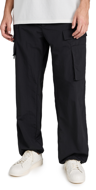 Shop Y-3 Crinkle Nylon Pants Black