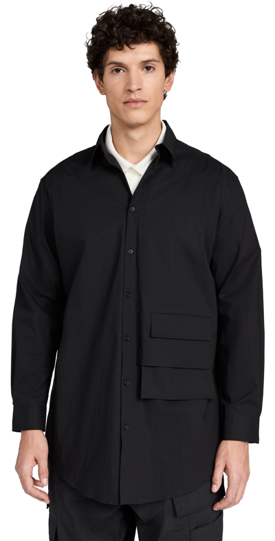 Shop Y-3 Button Up Shirt Black