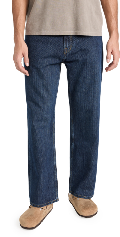 Shop Our Legacy Third Cut Jeans Deep Blue Chain Twill