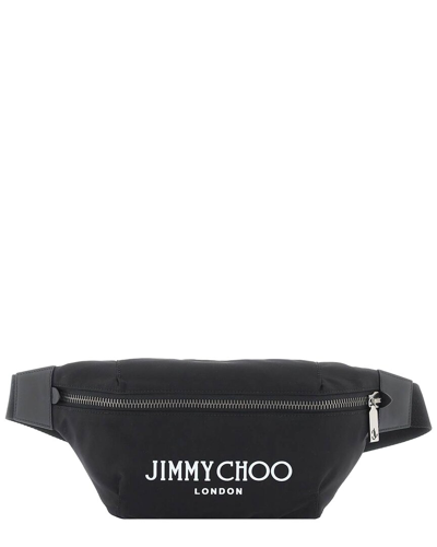Shop Jimmy Choo Chain Closure Belt Pouch In Black