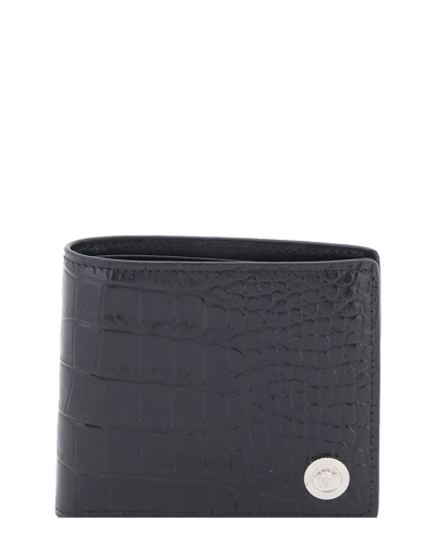 Shop Versace Multi-compartment Wallet In Black