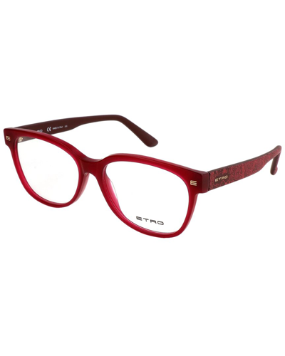 Shop Etro Unisex Et2612 54mm Optical Frames In Red