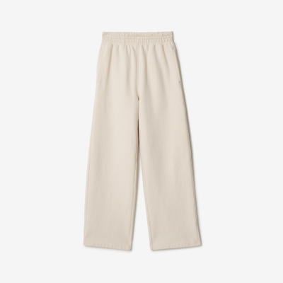Shop Burberry Cotton Track Pants In Soap