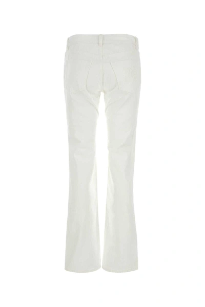 Shop Palm Angels Jeans In White