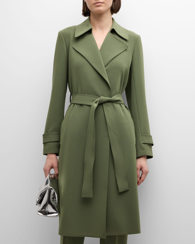 Shop Theory Oaklane Trench In Brt Olive