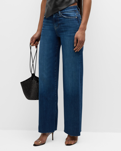 Shop Frame Le Slim Palazzo Raw After Jeans In Lupine