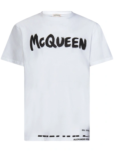 Shop Alexander Mcqueen T-shirt In Bianco