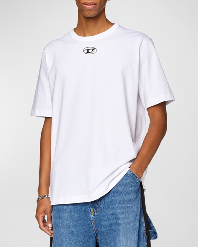 Shop Diesel Men's T-just-od Logo T-shirt In Bright White