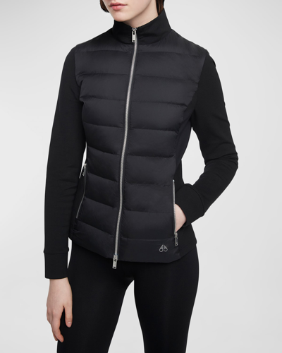 Shop Moose Knuckles Naomi Hybrid Jacket In Black