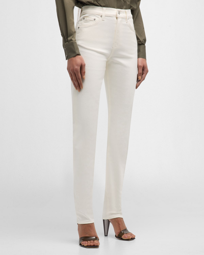 Shop Salon 1884 84 Skinny-leg Ankle Jeans In Off White