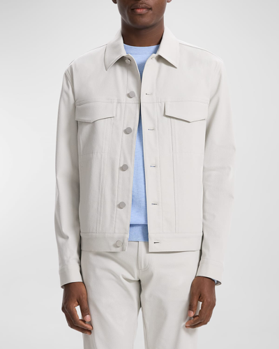 Shop Theory Men's The River Jacket In Neoteric Twill In Limestone