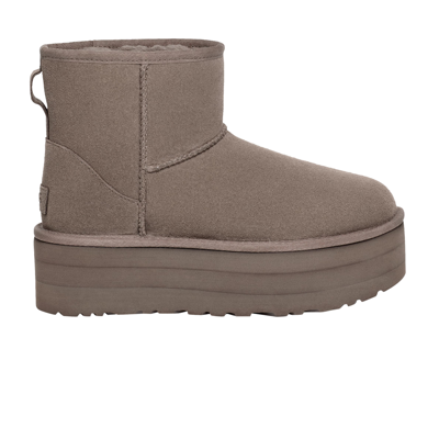 Pre-owned Ugg Wmns Classic Mini Platform Boot 'smoke Plume' In Grey