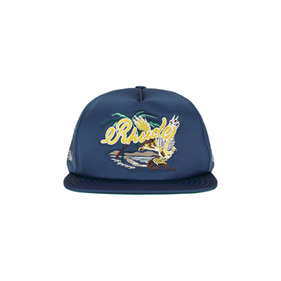 Pre-owned Rhude Palm Eagles Souvenier Hat 'navy' In Blue