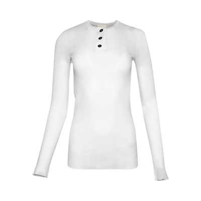 Pre-owned Khaite Byron Top 'cream' In White