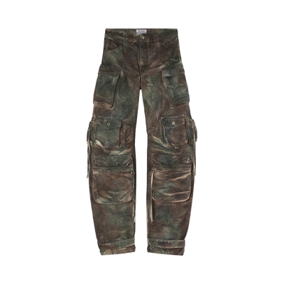 Pre-owned Attico The  Fern Long Pant 'stained Green'
