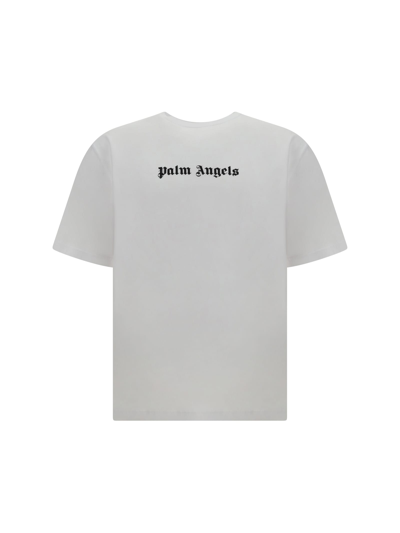 Shop Palm Angels T-shirt In White Black