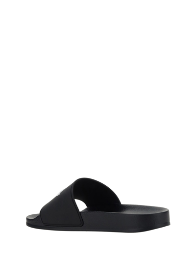 Shop Palm Angels Essential Sandals In Black White