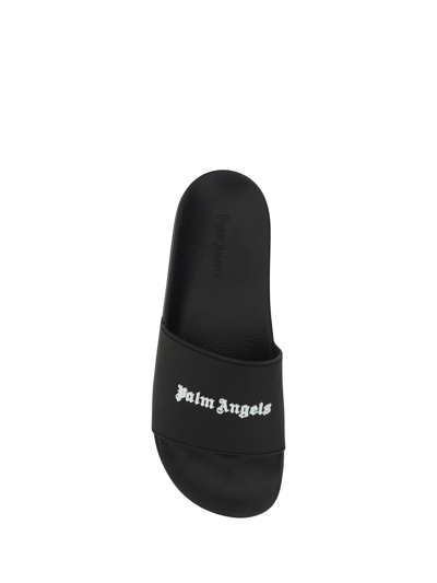 Shop Palm Angels Essential Sandals In Black White