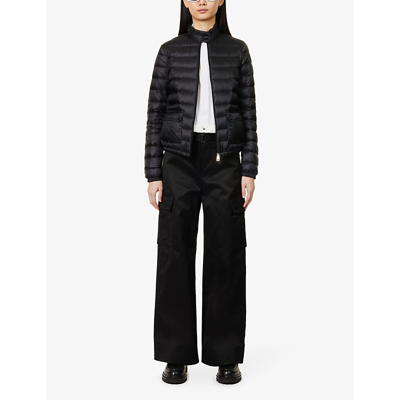 Moncler Lans Quilted Padded Shell Down Jacket In Black