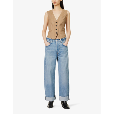 Citizens Of Humanity Womens Brielle Ayla Wide-leg Mid-rise Recycled-denim Jeans In Brielle