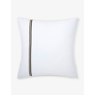 Shop Hugo Boss Boss Multicoloured Blinea Stripe-print Cotton Pillowcase 65cm X 65cm