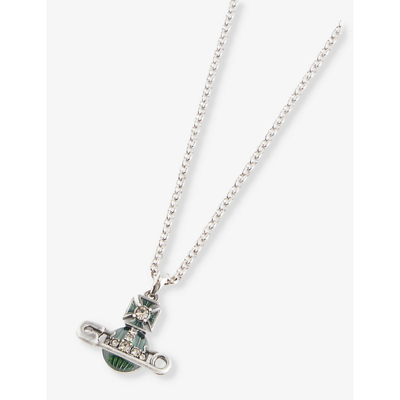 Shop Vivienne Westwood Men's Oxi Silver/platinum Kitty Brass Necklace