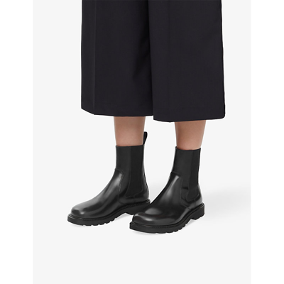 Shop Loewe Womens Mink/black Blaze Leather Chelsea Boots