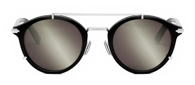 Shop Dior Blacksuit R7u 11a4 Dm40111u 02c Round Sunglasses