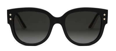 Shop Dior Pacific B2i 10a1 Cd40157i 01b Oval Sunglasses