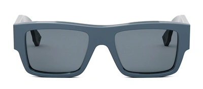 Shop Fendi Fe 40118 I 90v Flattop Sunglasses In Blue