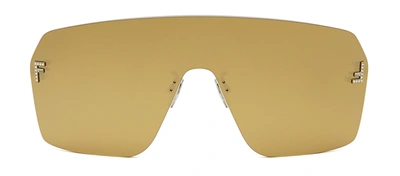 Fendi Fe 4121 Us 30l Shield Sunglasses In Brown