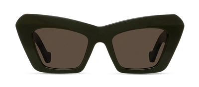 Shop Loewe Lw 40036 I 96e Cat Eye Sunglasses In Brown