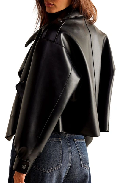 Shop Free People Alexis Faux Leather Jacket In Black