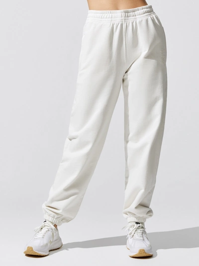 Shop Les Girls Les Boys Ultimate Fit Sweats Loose Jogger With Zip Pocket In Ivory