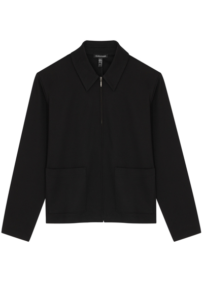 Shop Eileen Fisher Stretch-jersey Jacket In Black