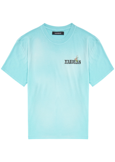 Shop Nahmias Hummingbird Printed Cotton T-shirt In Blue