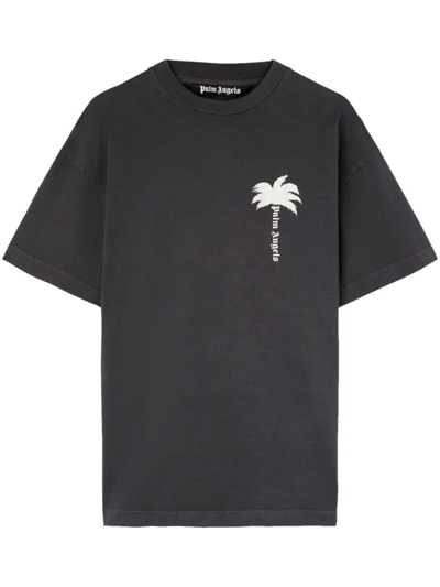 Shop Palm Angels `the Palm Gd` T-shirt In Gray