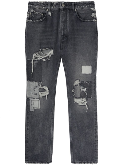 Shop Palm Angels `dw Destroyed` 5-pocket Jeans In Black  