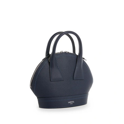 Shop Lancel Macaron Small Leather Handbag In Blue
