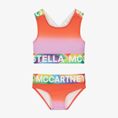 Shop Stella Mccartney Kids Girls Red & Pink Bikini (upf50+)