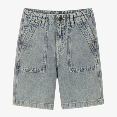 Shop Zadig & Voltaire Blue Faded Denim Shorts