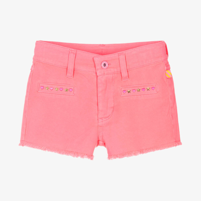 Shop Billieblush Girls Neon Pink Denim Shorts