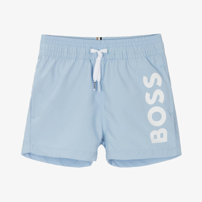 Shop Hugo Boss Boss Baby Boys Light Blue Swim Shorts